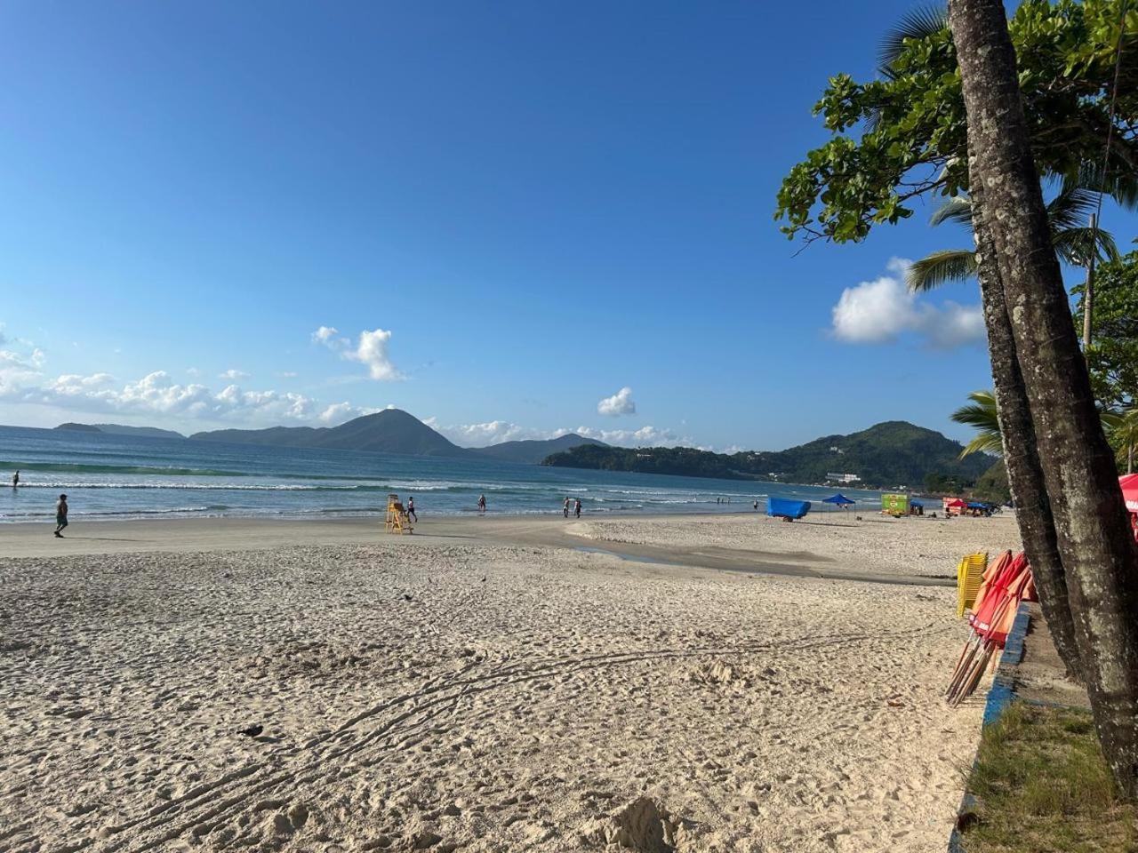 Apartamento Toninhas 4 Min A Pe Ate A Praia, Piscina, Churrasqueira E Ar Condicionado